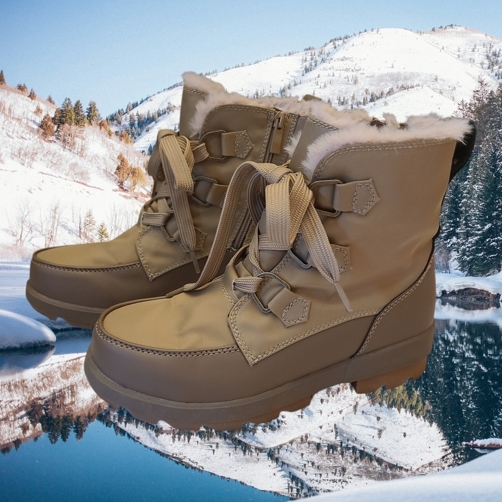 Torrid Beige Cozy Winter Boots
